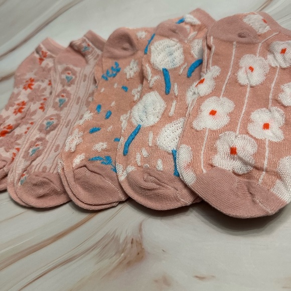 5PK Pink Themed Women Socks - Picture 2 of 2